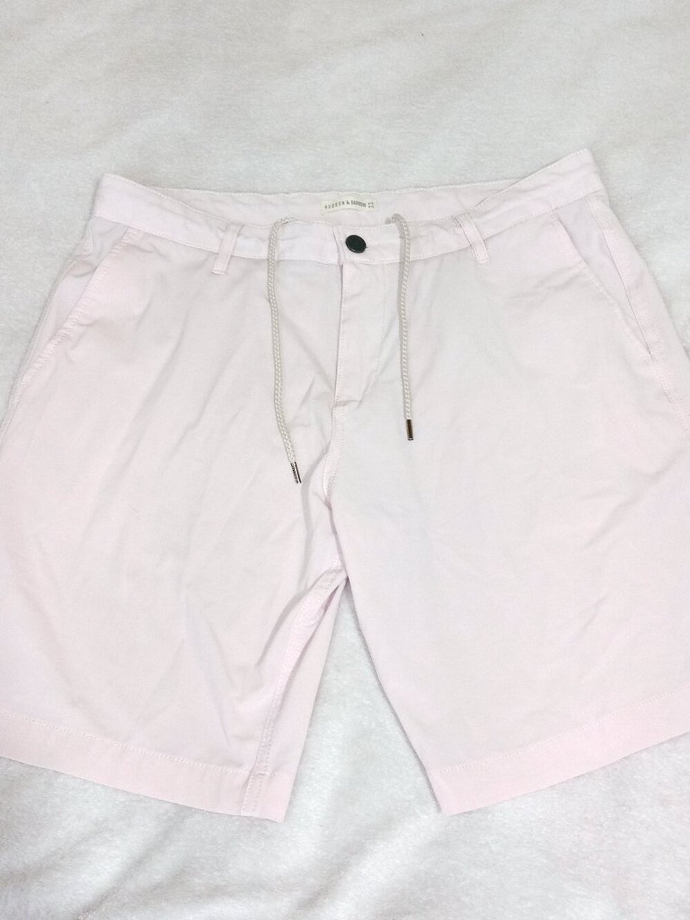 Hudson & Barrow Men's Shorts Size 33 Pink Drawstring Stretch Chino Golf Casual